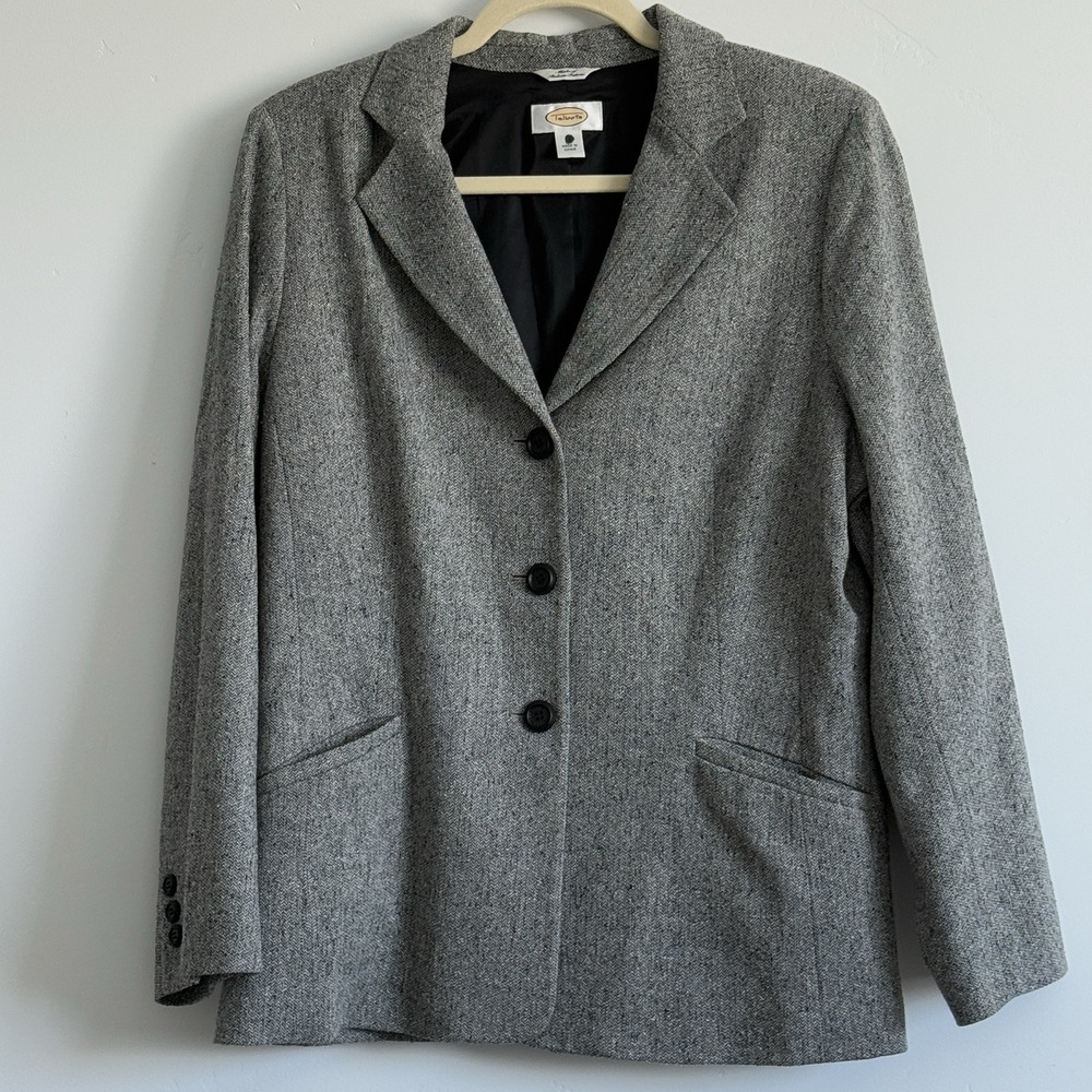 Talbots Wool Blazer Womens 18 Silk Cashmere Career‎ Office Jacket VTG